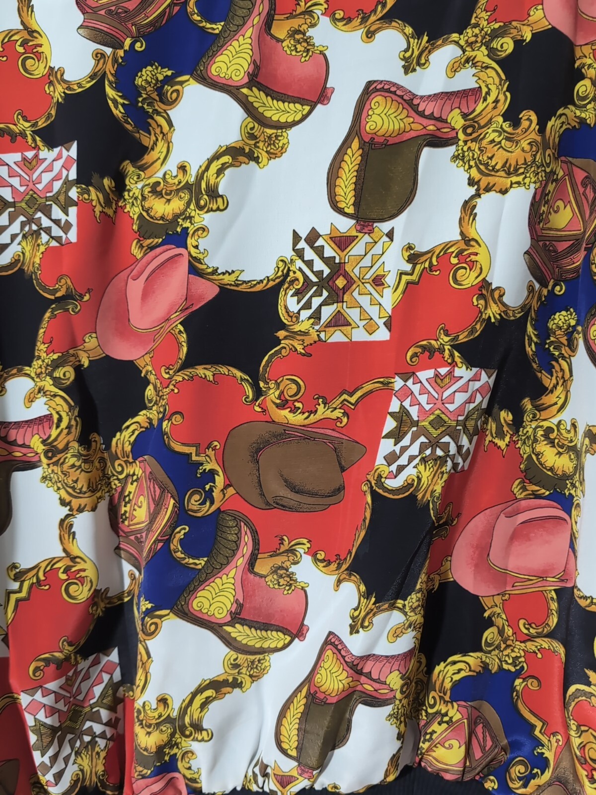 Retro Notations 90's Western bomber jacket Size M - image 6