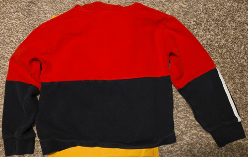 Adidas Hoodie Pullover Youth Medium Two Tone Red / Black Athletic / Athleisure - Picture 6 of 6