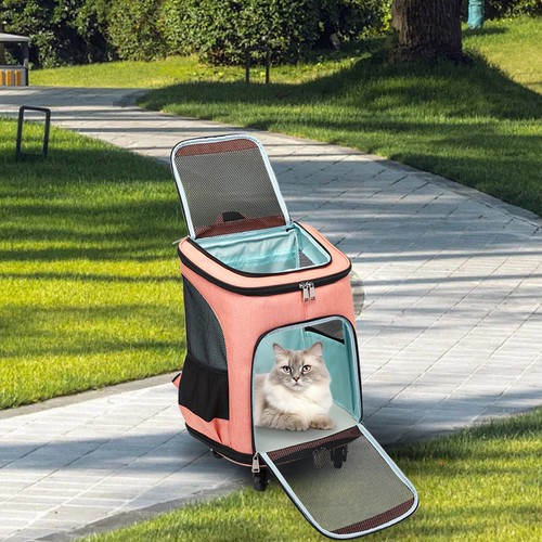 Katzenrucksack Hunderucksack mit Trolley Katzen Hunde Welpen Haustier Rucksack - Bild 18 von 22