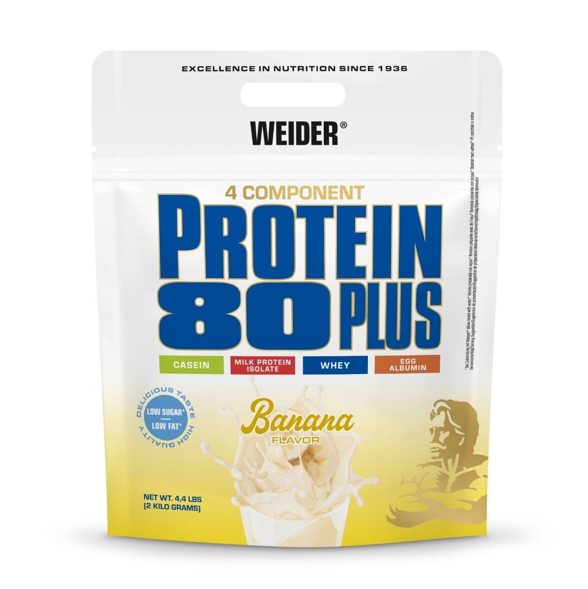 Weider Proteina 80 Plus 2000g Whey Bcaa Caseína Huevo Mhd 06/2025 ( 39,50€/ KG)