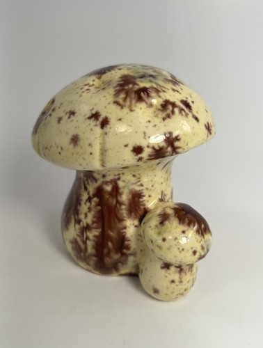 Vintage MCM Stoneware Mushroom Pottery Splatter Pattern - Picture 7 of 12