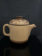 (339) Decoramik Industrial Argentina Brown Tan Teapot