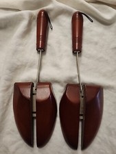 Vintage Set Of Dark Wood Split Toe Shoe Keepers Stretchers