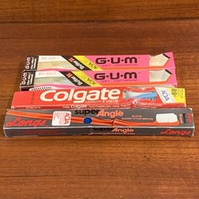 Vintage Toothbrush 1 Colgate 1 Longs Drugs 2 GUM New In Package Sealed 4 Total