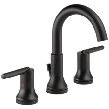 Delta Trinsic Widespread Bathroom Faucet Matte Black-Certified Refurbished