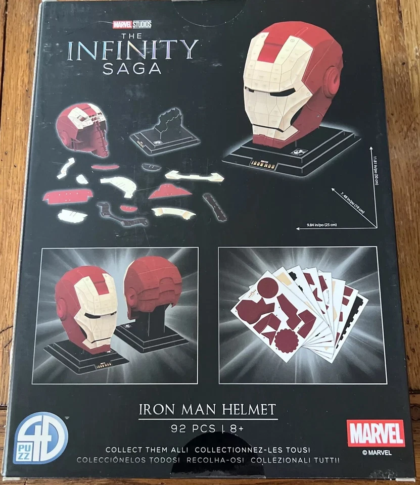 Paisaje urbano 4D - Marvel Studios - Casco Iron Man - Rompecabezas 3D - 92 piezas - Edades 8+ Foto 2 de 2