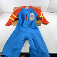 RETRO Vintage 70's Carters One pc. Zip Up Romper 12 Months FOOTBALL PLAYER PROP
