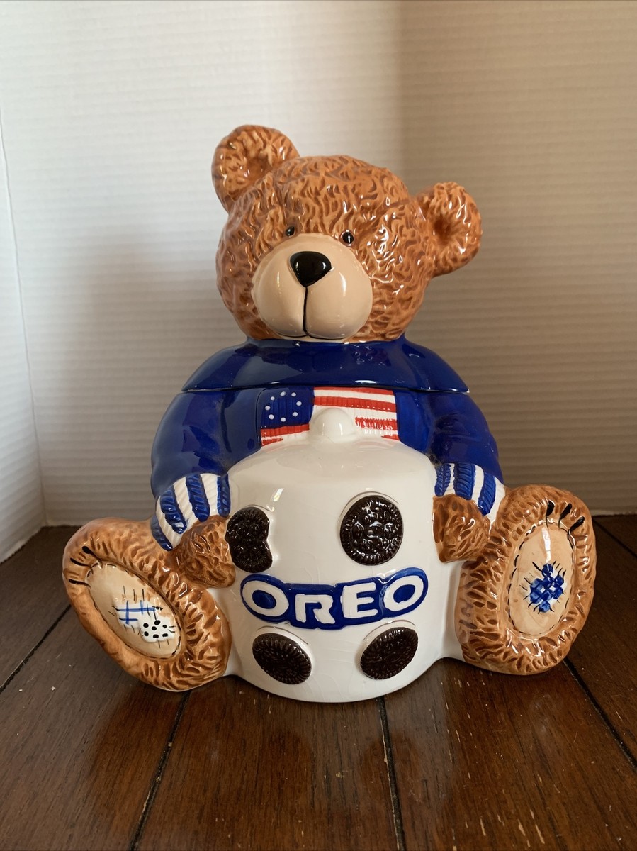 Oreo Bear 4th of July Cookie Jar American Flag Betsy Ross