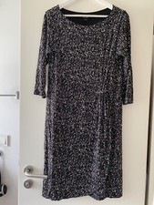 Woman by Tchibo Kleid Gr. 42 XL schwarz weiß Salz und Pfeffer Viskose
