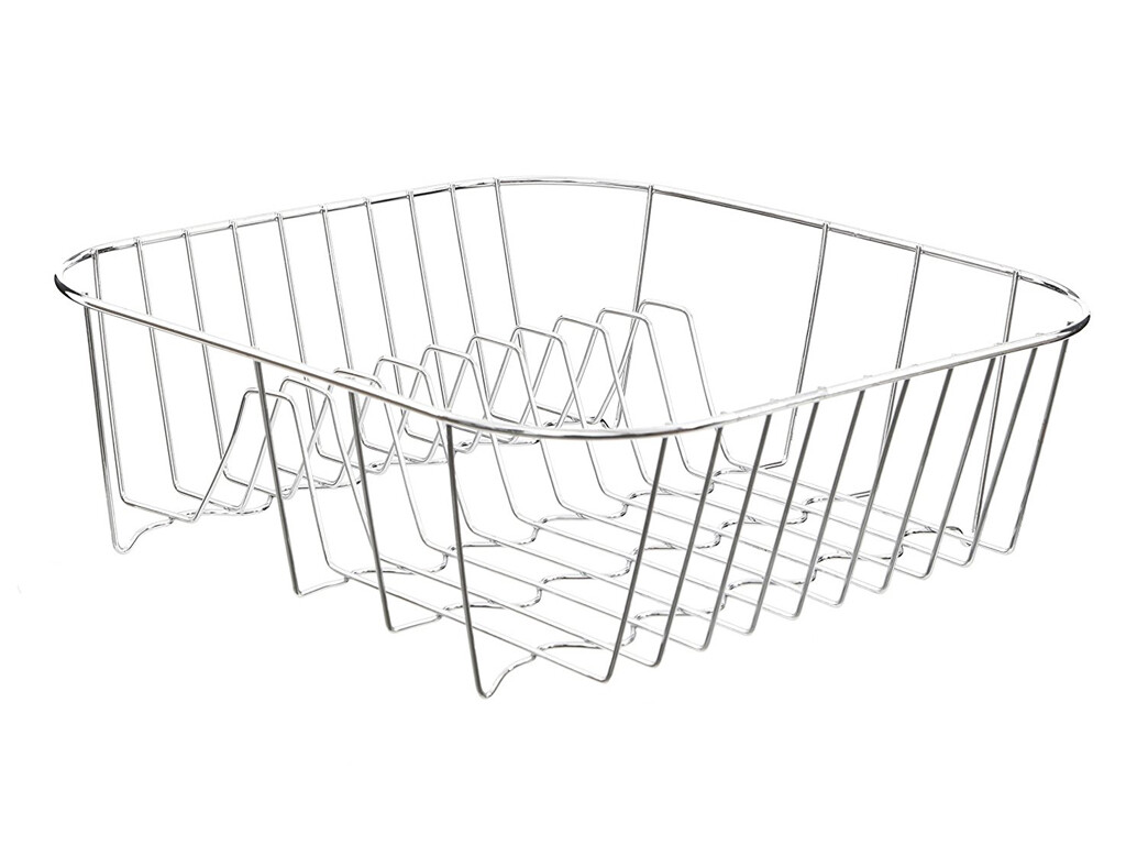 SMALL CHROME 9 PLATE DISH DRAINER RACK CROCKERY CUTLERY DRYER HOLDER