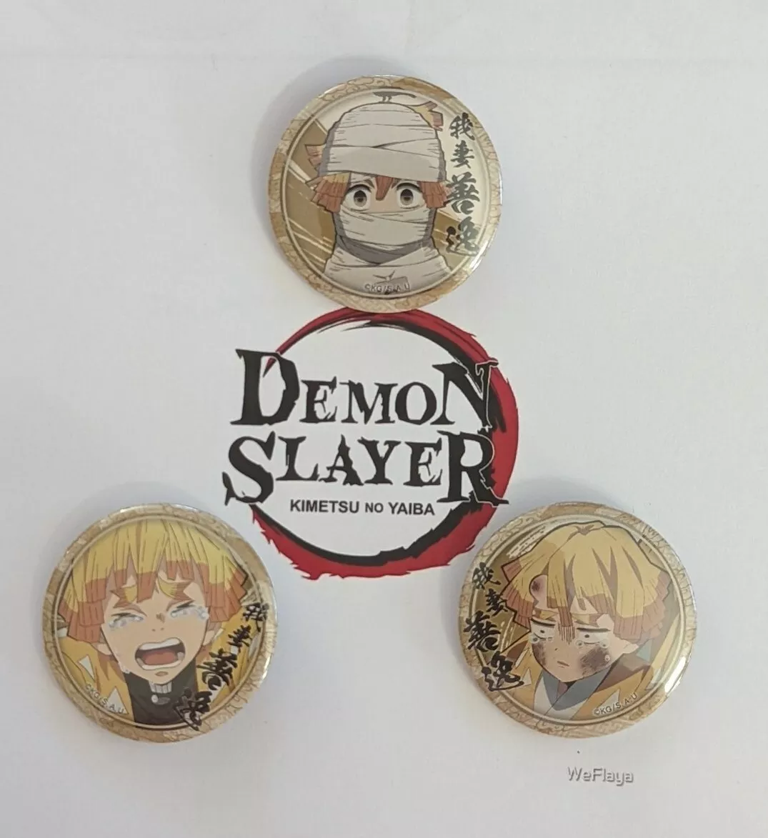 Bottom Kimetsu no Yaib: Demon Slayer Zenitsu Button 3,5 cm