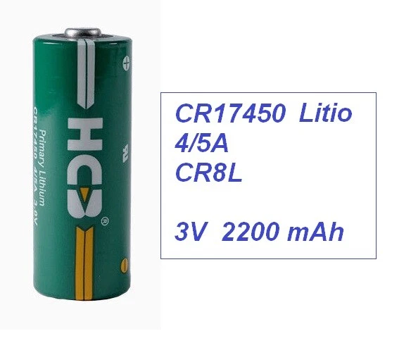 Batteria Litio HCB CR17450 4/5A CR8L 3V 2200 mAh