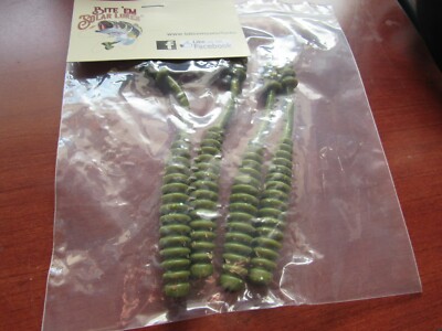 Bite Em Solar Lures Floating Ribbed Stick Rubber Baits Green Pumpkin