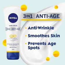 Image of NIVEA 3in1 Q10 Anti-Age Care Hand Cream (100ml), 100 ml (Pack of 1)
