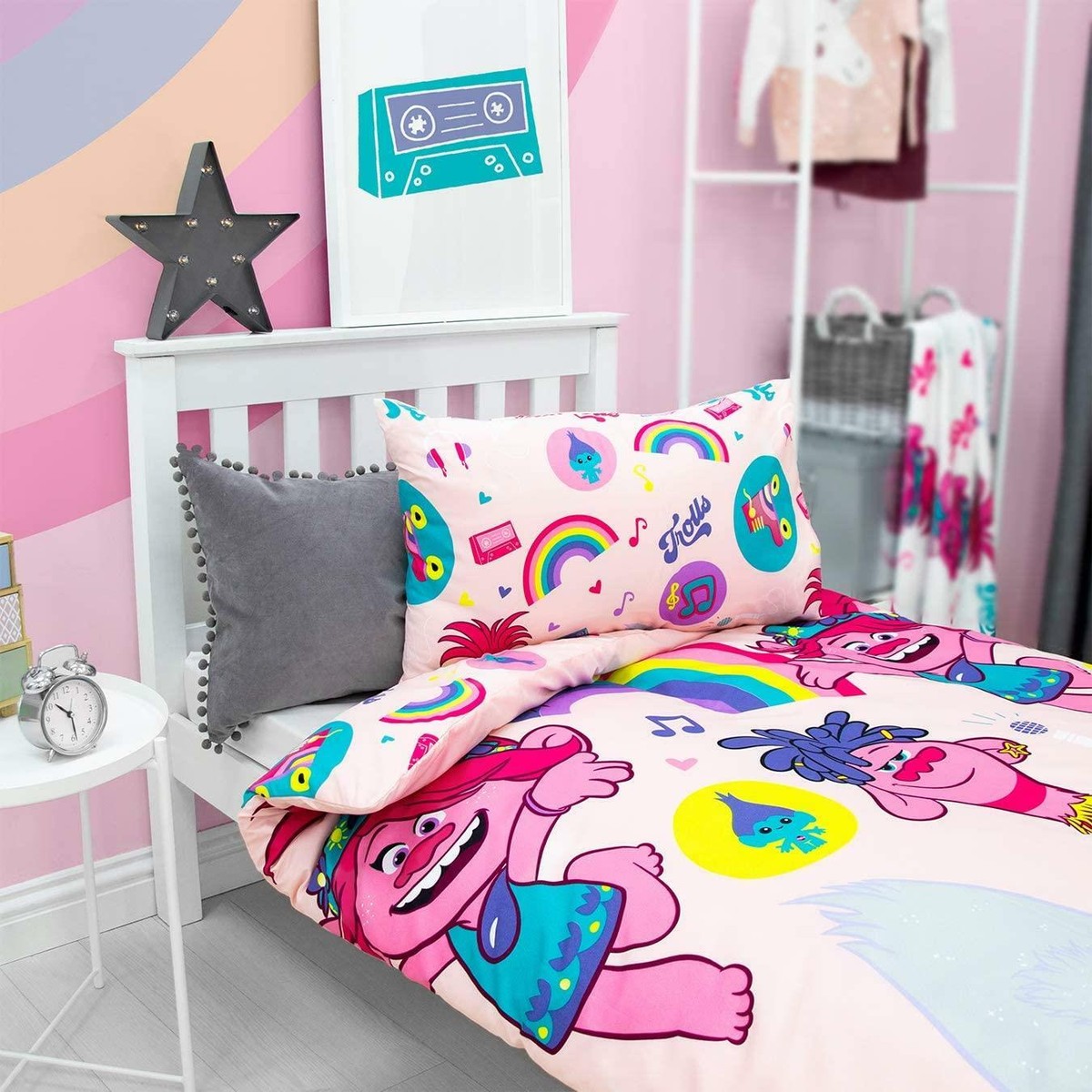 Copripiumino Musicale 230x220cm Con 2 Federe 50x75cm - Stampa Note Musicali In Microfibra - Foto 4