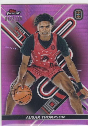 2022-23 Ausar Thompson Topps Finest OTE Rookie PINK REFRACTOR /125 - #72 Pistons