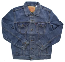 Levi's Strauss Men's Denim Jacket Red Tab Button Down Jean Trucker Coat Cotton 