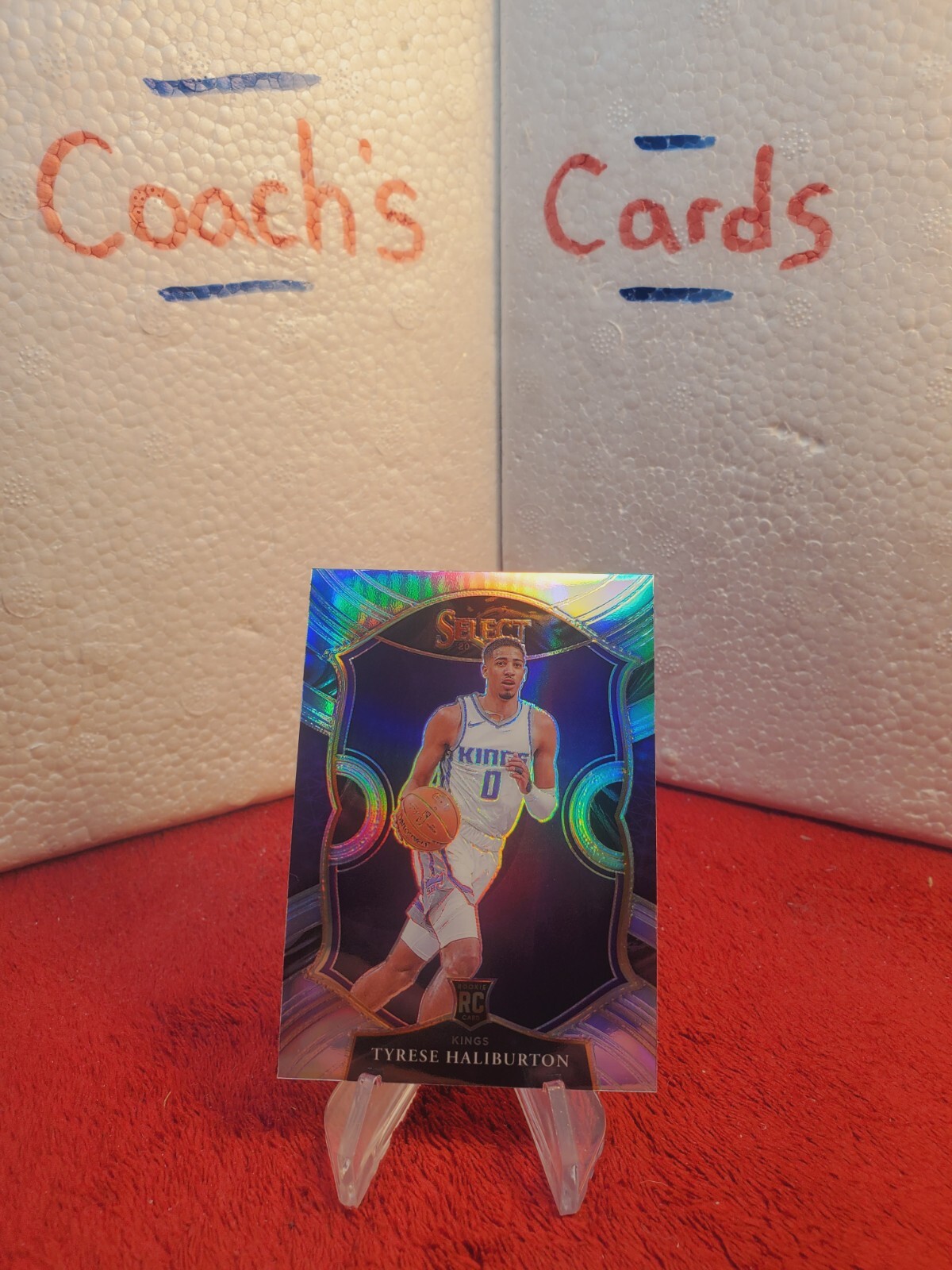 2020 Select NBA Tyrese Haliburton Rookie #72 Silver Prizm Sacramento Kings 