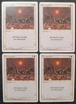 MTG | 4 x Armageddon | Revised Edition | Magic The Gathering | Playset