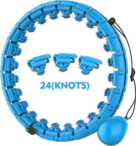 Hoop with weight for Adults easy Weight Loss Detachable Knots, 2 in 1 Adomen Fit - Picture 3 of 18