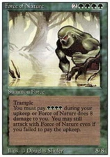[1x] Force of Nature Heavy Play, English Revised Edition MTG Magic