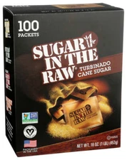 In The Raw  Turbinado Cane Sugar Packets  100 Ct