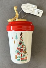 Disney Parks Starbucks Tumbler Holiday Christmas Ornament Red White New    