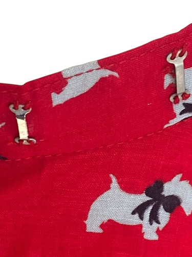 Vintage 80s Scotty Dog Red Circle Skirt Handmade Party Costume - Picture 5 of 5