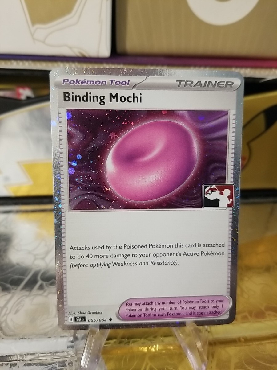 Binding Mochi Holo Pokemon Prize Pack Series 6 Promo Pokemon Card NM/LP  Stamp