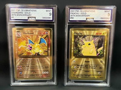 25th ウルトラプレミアムコレクション　Charizard & Pikachu 🔥AGS 9 Charizard /Pikachu Gold Metal Celebrations Ultra