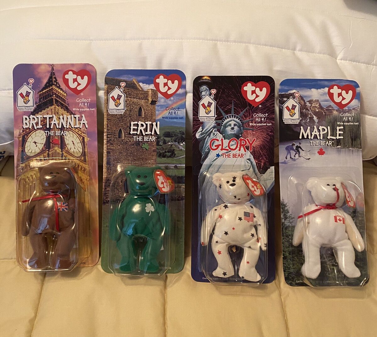 TY Beanie Babies International Bears Set Of 4 Country In Box TY Beanie Babies International Bears Set Of 4 Country In Box