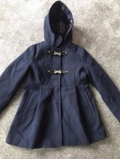 Girls Navy Coat Age 9-10