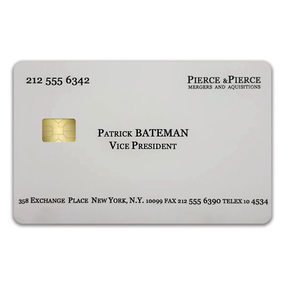 3 Pack Patrick Bateman Credit Card Skin American Psycho Debit Sticker Decal Wrap