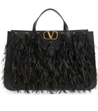 Valentino Garavani Black Feather Handbag Nwt - Brand New !! Amazing Bag