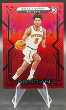 2021-22 Quentin Grimes RC #189 Obsidian Electric Etch Red Flood Rookie | Knicks