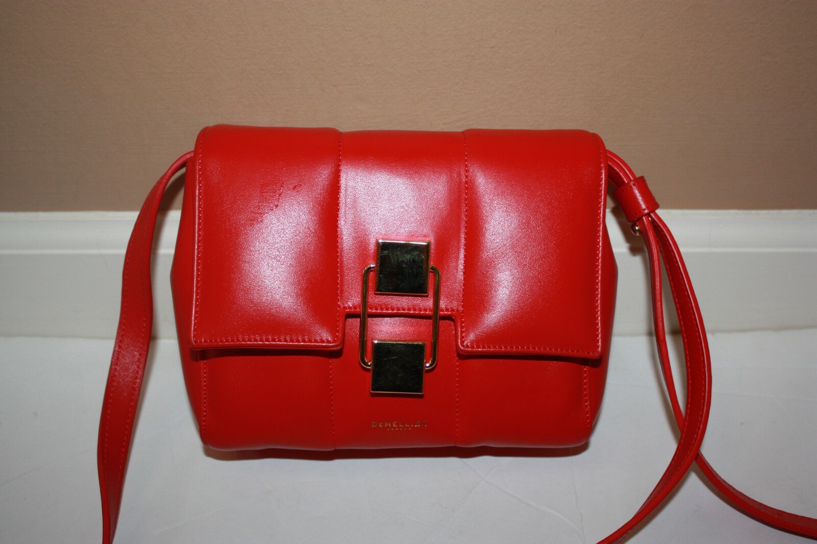 DeMellier Alexandria Handbag in Red Gorgeous Cros… - image 2