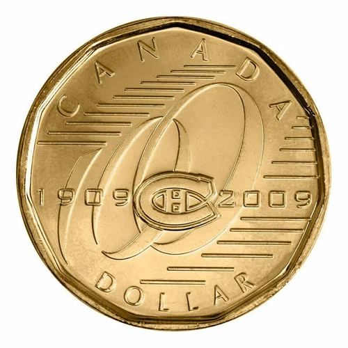 🇨🇦 Canada 1 Dollar $1 Coin Montreal Canadians Centennial Loonie 2009