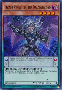 Lector Pendulum, the Dracoverlord - PEVO-EN060 - Super Rare - 1st Edition x3 - N