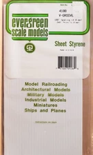 Evergreen Styrene #4188 6 x 12" Styrene Siding Sheet, V-Groove .040" Thick -- .1