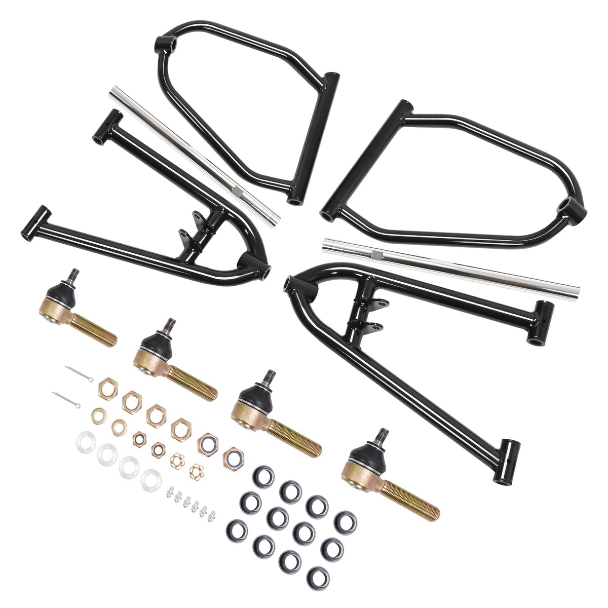 Guidon Accossato Noir Haut En Aluminium Pour Yamaha Raptor 250 (2012-2013) - Diamètre 22mm, Hauteur 167mm