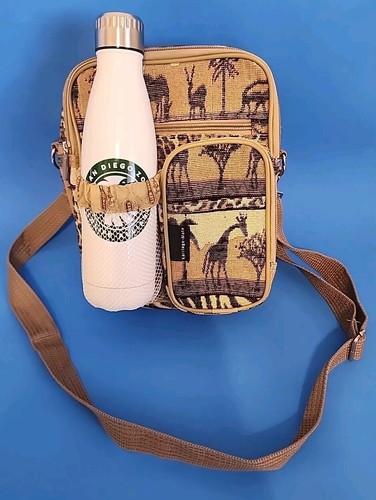 Karriage-Mate San Diego Zoo Cross Body Bag Sack Pack With Water Bottle Safari