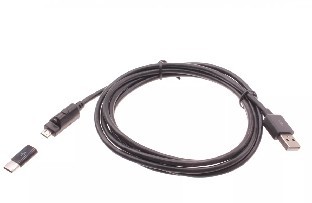 2 IN 1 6FT LONG USB CABLE MICRO USB AND USB C TYPE C FAST for PHONES TABLETS