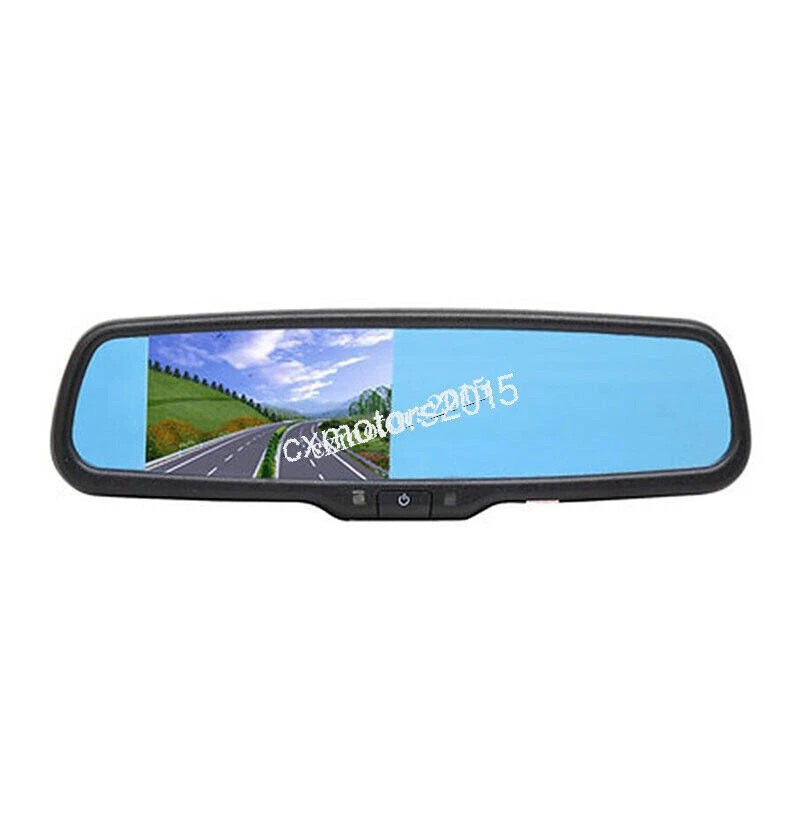 4.3" Rear Interior Mirror Backup Display Monitor For Toyota SIENNA TACOMA 2-CH - Image 3 of 4