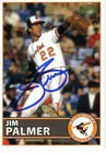 Baltimore Orioles Jim Palmer autographed 3.5 x 5 team issued card — photo 1