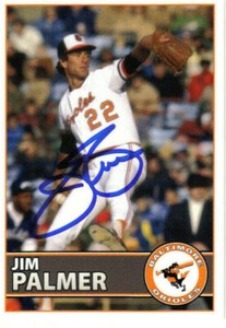 Baltimore Orioles Jim Palmer autographed 3.5 x 5 team issued card