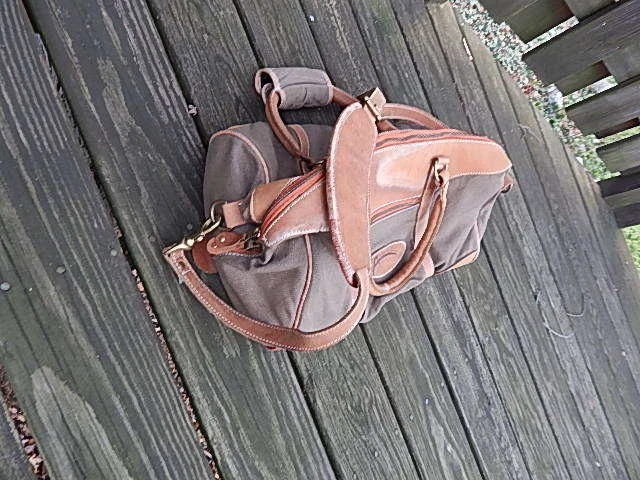 Leather duffle top bag sale