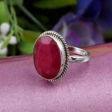 Red Onyx Solid 925 Sterling Silver Statement Handmade Women Ring, All Size M616