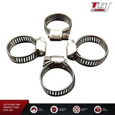Adjustable 100pcs 1/2"-3/4" Stainless Steel Drive Hose Clamps Fuel Line Worm New