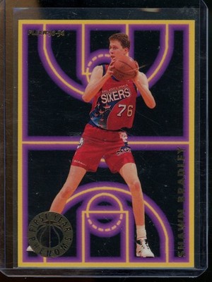 1993-94 Fleer Shawn Bradley First Year Phenoms Philadelphia 76ers #1