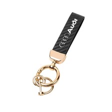 Portachiavi AUDI A1 A3 A4 A5 Q3 Q5 Q8 Fibra di Carbonio Lega Zinco Oro Nero